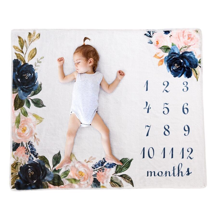 Zachte Baby Baby Milestone Foto Props Achtergrond Dekens Spelen Matten Achtergrond Doek Kalender Foto Accessoires Nordic