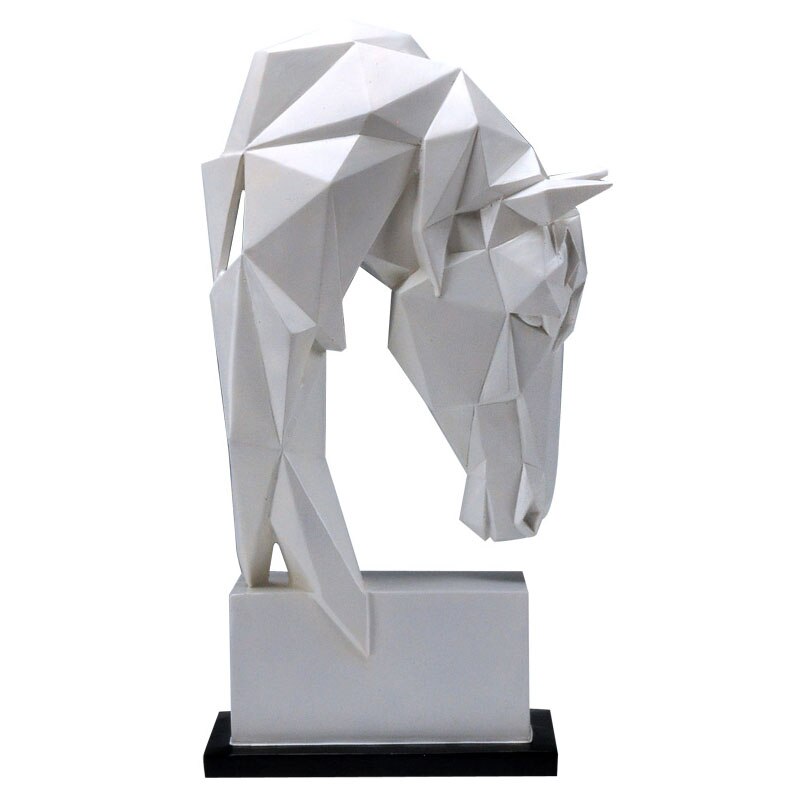 Stongwell nordisk origami hest abstrakt skulptur moderne enkelhed harpiks geometrisk dyrehåndværk boligdekoration ornamenter