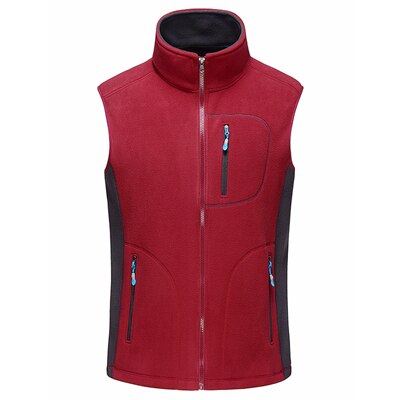 Menn høst vinter utendørs sport fleecevest klatring trekking ermeløs jakke fotturer camping softshell vindtett  rm092: Rød / Xxl
