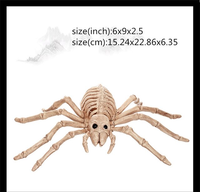 Drage hund slange edderkop halloween prop rædsel skelet dyr skelet knogler hjemsøgte hus flugt rædsel dekorationer: Lille edderkop