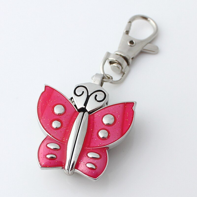 Krystal sommerfugl pige lomme vedhæng nøglering ur nøglering kæde ur med taske  gl08k lomme vedhæng ur klip