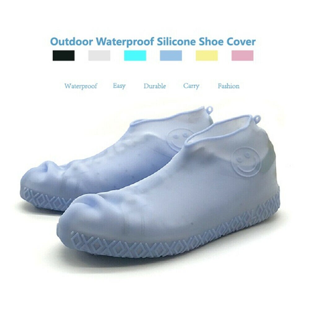 thumbnail image 2 of 1 Pair Silicone Overshoes Rain Waterproof Shoe Covers Protector Size M/L 2 of 6