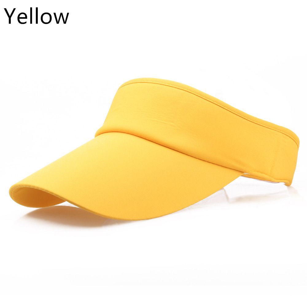 Justerbar hatt visir solskydd sport tennis golf pannband utomhus solskydd keps håraccessoarer för män kvinnor: Gul