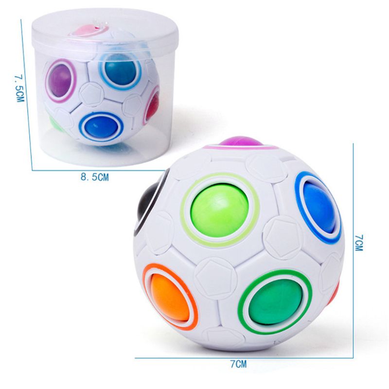 Magic Ball Toy Fidget Rainbow Puzzle Magic Ball For Concentration Kids Y4UD