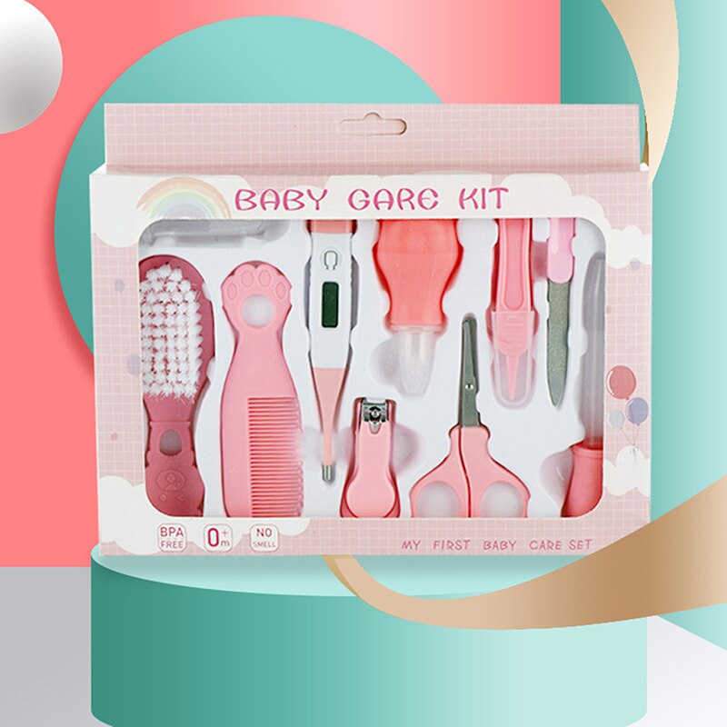 10 unids/set portátil de atención de la salud de uñas de bebé Trimmer Kit de salud bebé Kit de aseo clavo Clipper seguridad cuidado conjunto