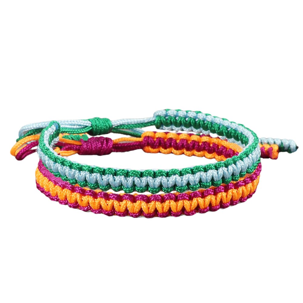 2 Stks/set Vrouwen Geweven Armband Bohemian Katoenen Touw Gevlochten Armbanden Voor Mannen Liefhebbers Beste Vriend Kinderen Geluk Sieraden: style 14
