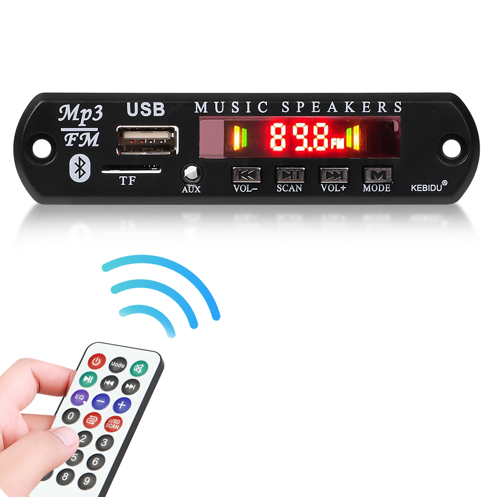 Dekoder Bluetooth 5.0 Odtwarzacz MP3 Wzmacniacz 50W Bezprzewodowy odtwarzacz muzyczny Audio Moduł radia FM USB Zestaw głośnomówiący do głośnika samochodowego