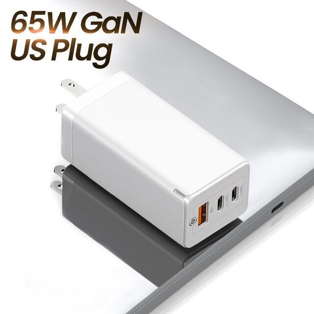 65W Gan Usb C Lader Snel Opladen QC4.0 Qc PD3.0 Usb Type C Fast Charger Voor Iphone 12 Pro max Macbook Huawei Samsung: US PLUG