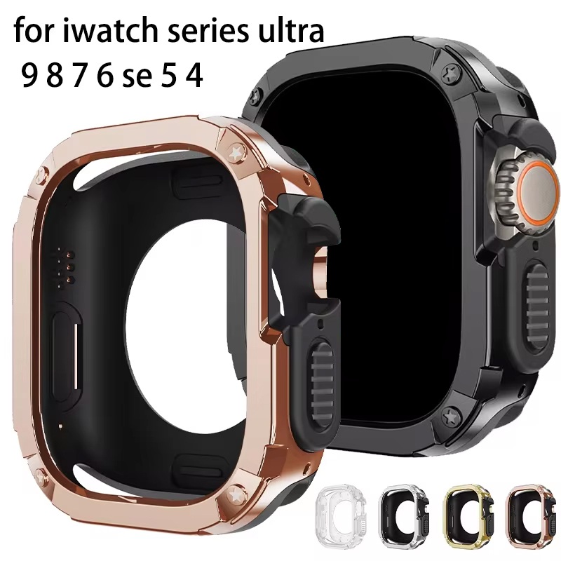 2 In 1 Hoesje Voor Apple Watch Cover 38 42Mm 49Mm 41Mm 45Mm 40Mm 44Mm Schokbestendig Beschermer Bumper Case Voor Iwatch Ultra 9 8 7 6 5 4