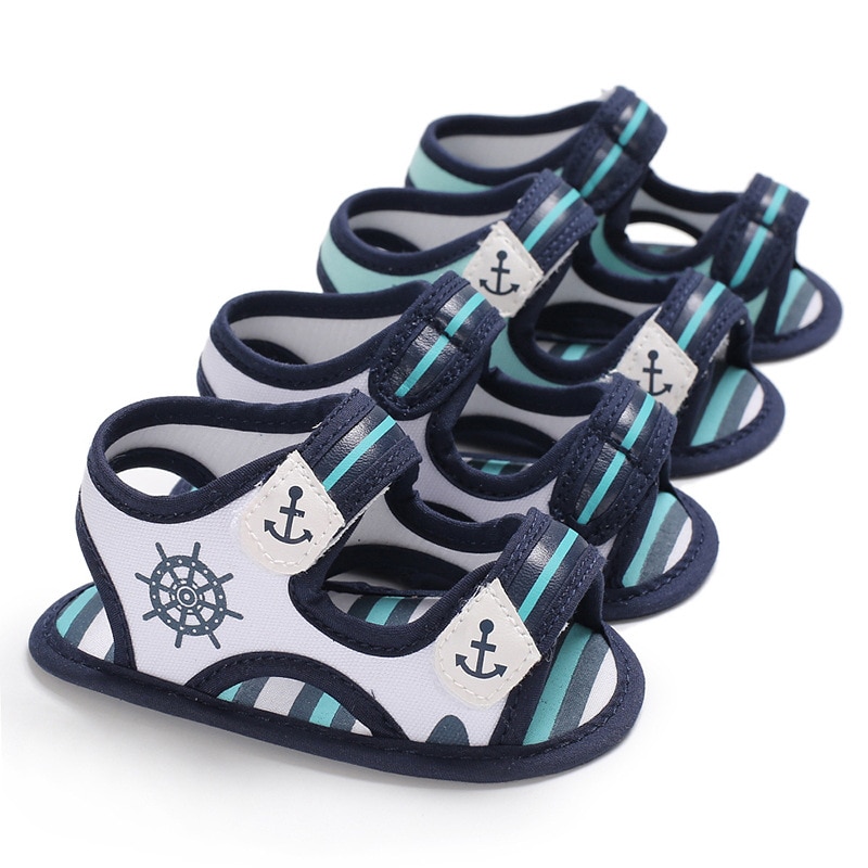 Baby drenge sandaler sko nyfødte sommer bløde sål fodtøj spædbarnssko til baby skridsikre børn krybbe sko 0-18 m