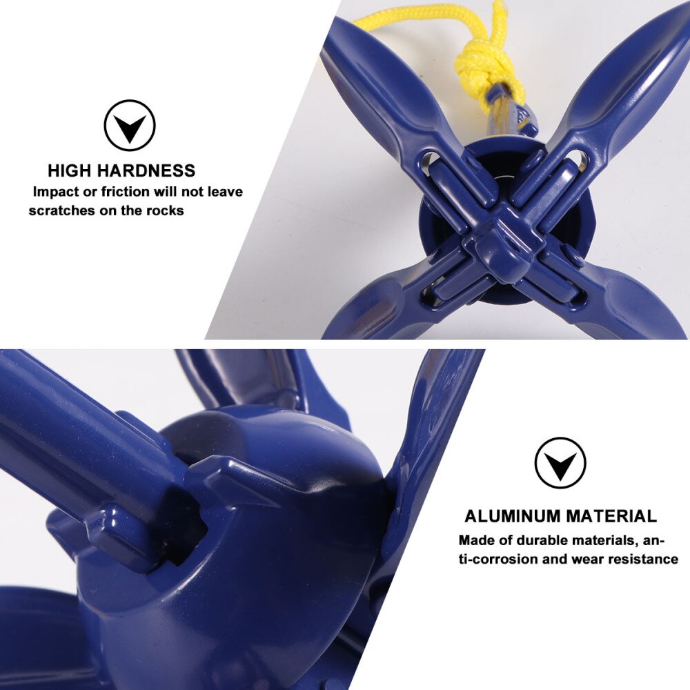 4 Tins Folding Anchor Sailboat Kayak Motorboat Canoe Anchor Motion Foldable Anchor for Canoes Kayaks Sailboats Paddle Boards (Si