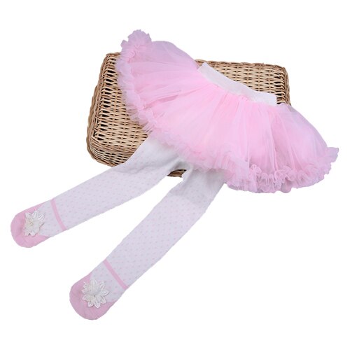 Gooulfi-medias de malla de algodón para niña recién nacida, pantis de Color sólido para niña, medias informales rosas para niña de 12 a 18 meses: Pink / 12-18m