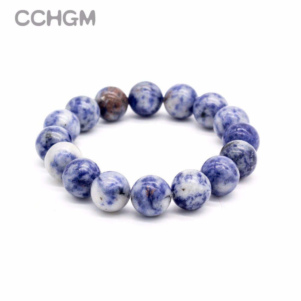 naturel point blanc bleu-veine Sodalite perles de pierre bracelets pour femme perles rondes bracelet bijoux pendentif bijoux vintage