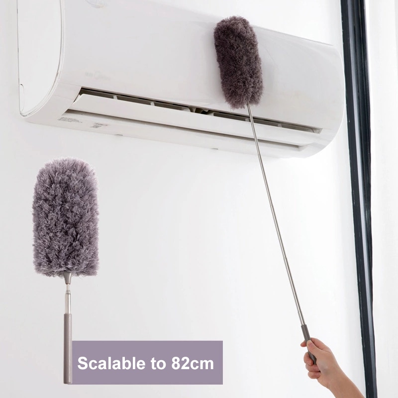 Soft Microfiber Duster Dust Cleaner Adjustable Stretch Extend Microfiber Feather Duster Furniture Dust Brush Household Cleaning