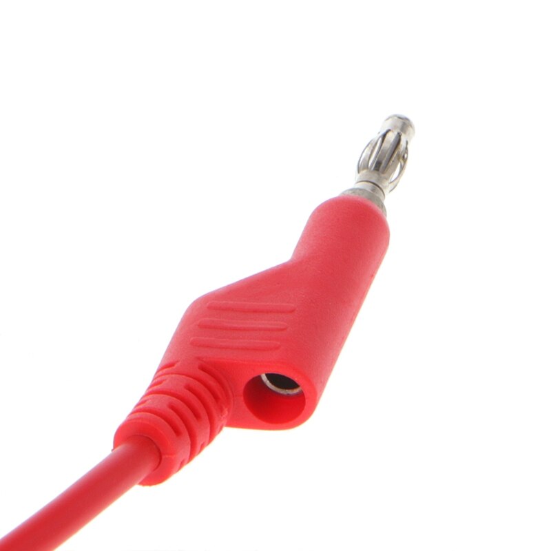 2 stuks 4mm Rood Zwart Banana Plug Naar Krokodil Alligator Clip Test Probe Lead Draad 1m ondersteuning