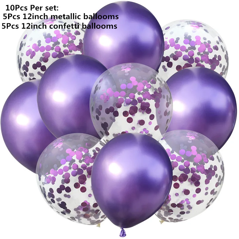 10/14 pçs mix rosa balões coração estrela rosegold confete balão festa de aniversário decorar crianças adulto bolas de ar casamento globos