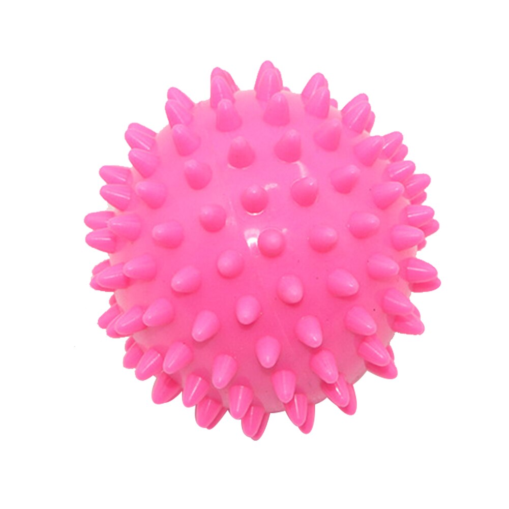 2 stk pvc massasje ball 7.5cm spike ball acupoint grip ball point nail fascia yoga ball fitness ball hedgehog ball: Rosa