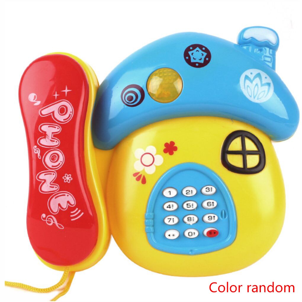 1Pc Willekeurige Kleur Kinderen Kids Mini Kleurrijke Elektrische Muziek Telefoon Klinkt Speelgoed