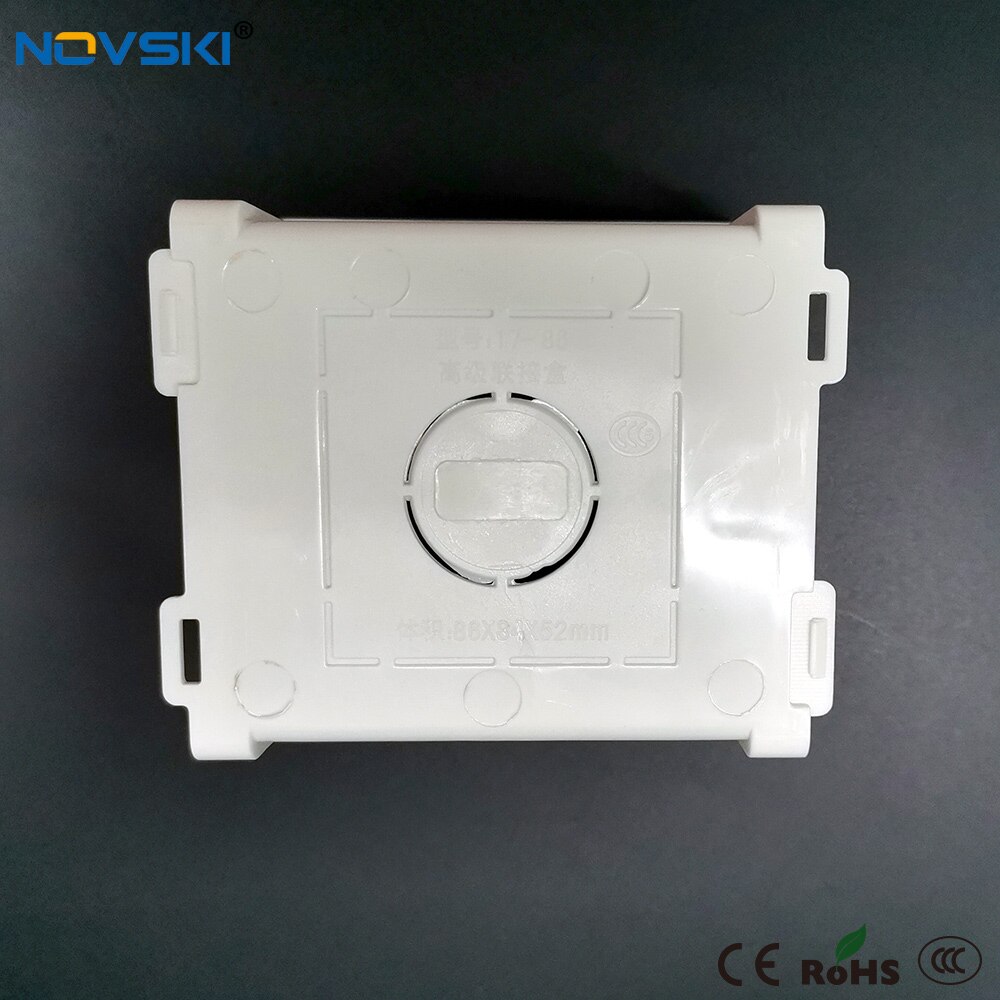 NOVSKI Dark Box Adjustable Internal Cassette Junction Back Box For 86mm Type Wall Switch and Socket