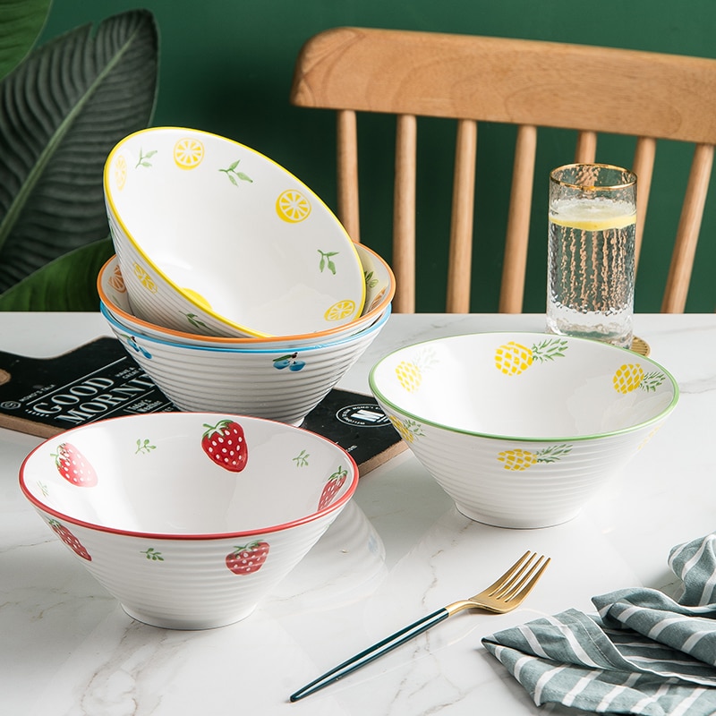 Frete grátis & tigela de macarrão instantâneo salada de arroz sopa de frutas forno microondas utensílios de mesa domésticos especiais