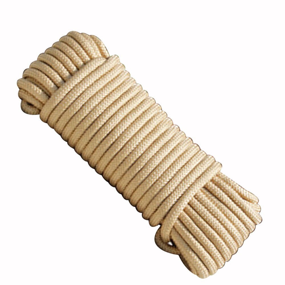 Corde de Parachute Dia 2 MM 50 100 mètres, corde de tente pour randonnée Camping corde à linge Bracelet bricolage: Marron / 50M