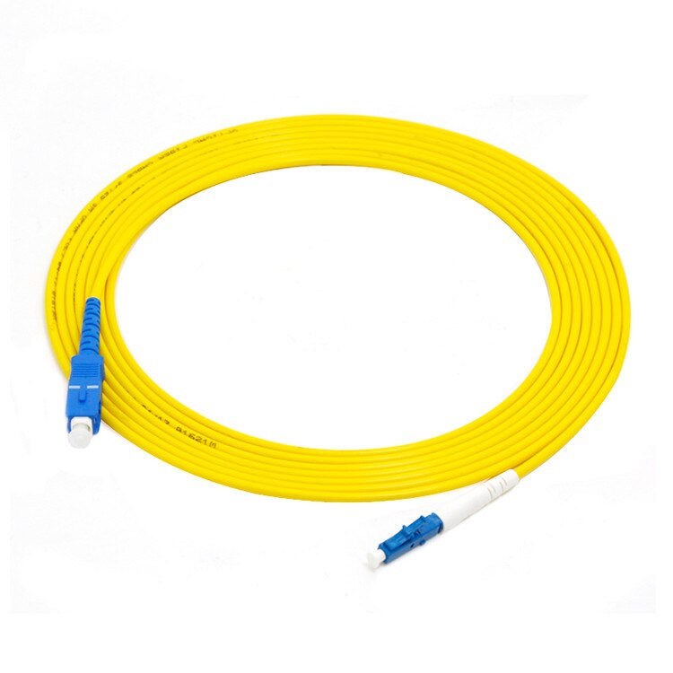 10 stk lc til sc fiber optisk patch ledning jumper kabel, sm, single mode simplex , 9/125, 3 meter