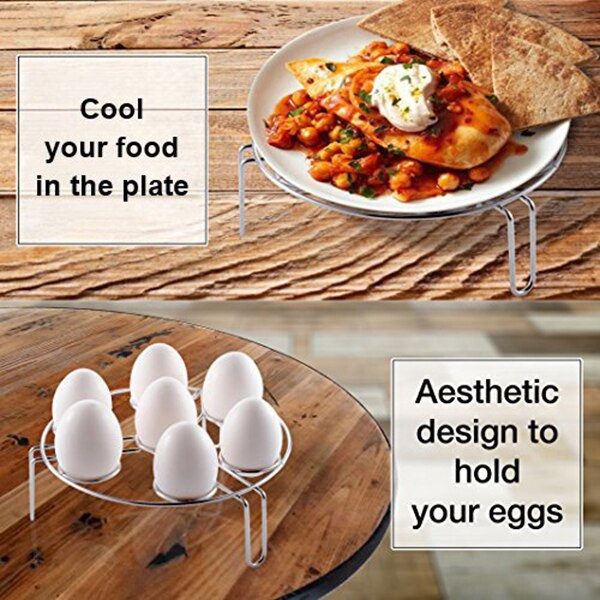 Steamer Basket with Egg Steamer Rack for Instant and Pressure Cooker Accessories Vegetable Steam Rack Stand fits 5,6,8 Qt