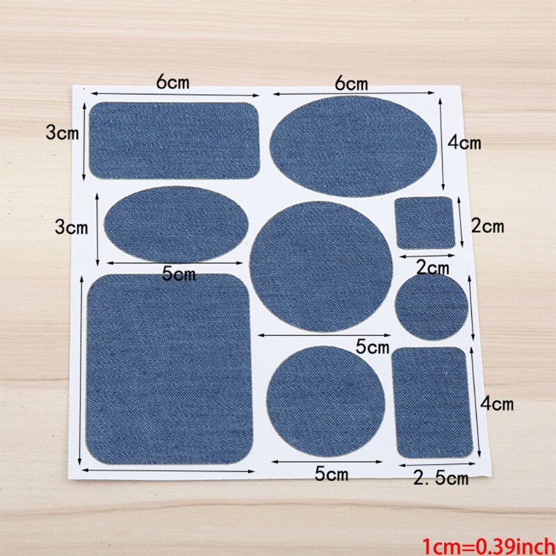 9 Shapes Iron on Patches Denim Jean Repair Patches Clothing Repair Patch Kit for Inside Jeans and Clothing Repair A14 21
