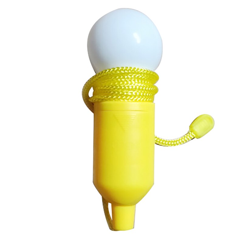 Draagbare buitenlamp met trekkoord, ledlamp, kampeerlantaarn, op batterijen, kleurrijke ledlamp, hanglamp, witte verlichting: Geel