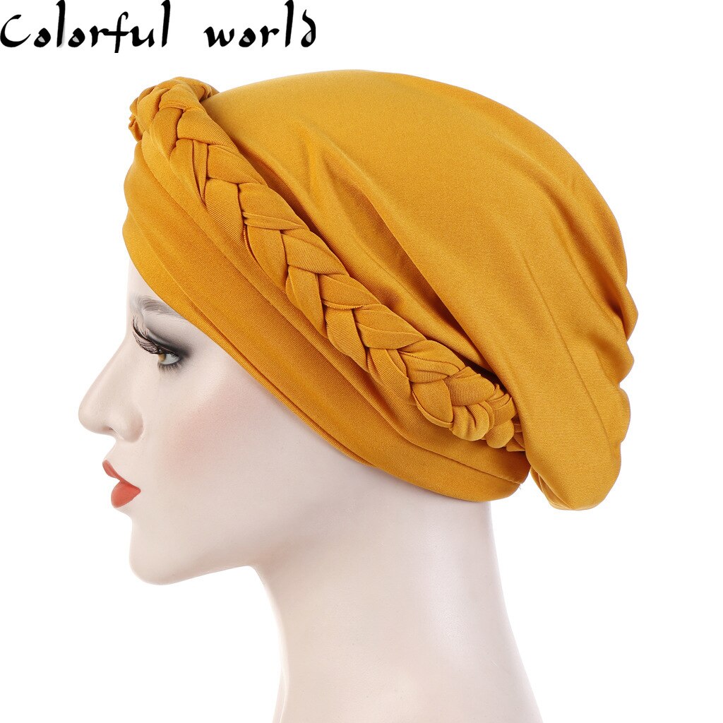 Hijab musulman, couvre-chef, bandeau croisé islamique, Turban, bandeau pour cheveux