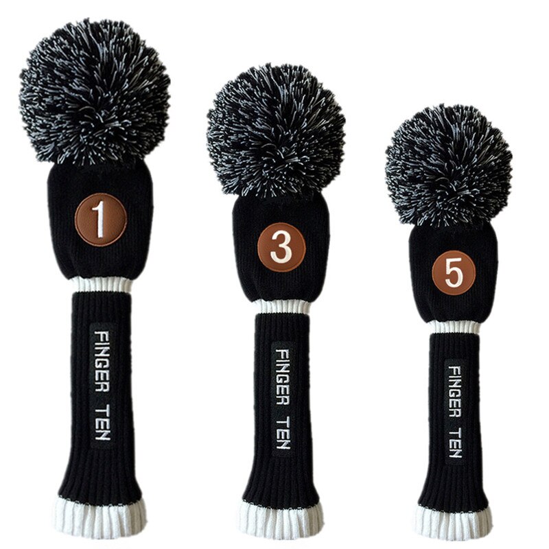 Golf Driver Headcover Pom Pom 1 Pc #5 Hybrid Wool Knitted 4 Colors Iron Golf Club Headcovers Wooly Wood Putter Set