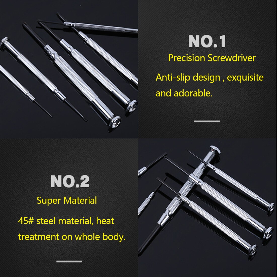 Precision Multifunction Mini Small Screwdriver Set with Slotted Phillips Bits for Watch Glasses Screw driver Repair Tools 6PCS