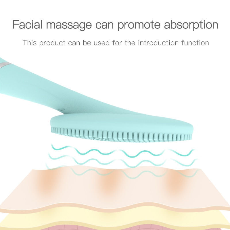 Charge Silicone Sonic Electric Facial Cleanser Handheld Facial Cleaning Device Face Cleaner Scrubber Washing Brush Instrument