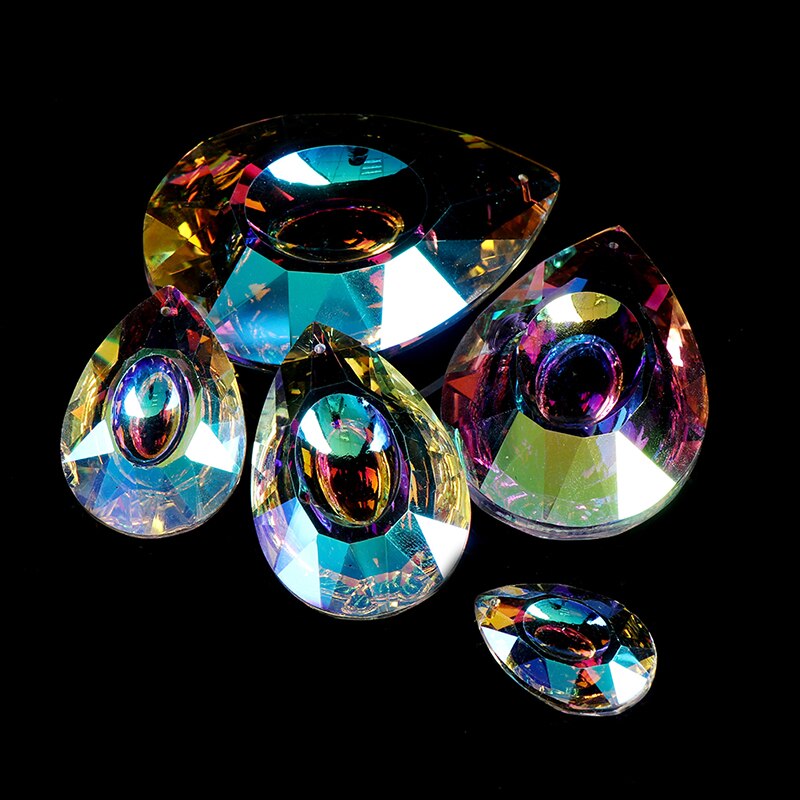 Høje farverige krystaller hængende dråber lysekrone lampe prismer dele