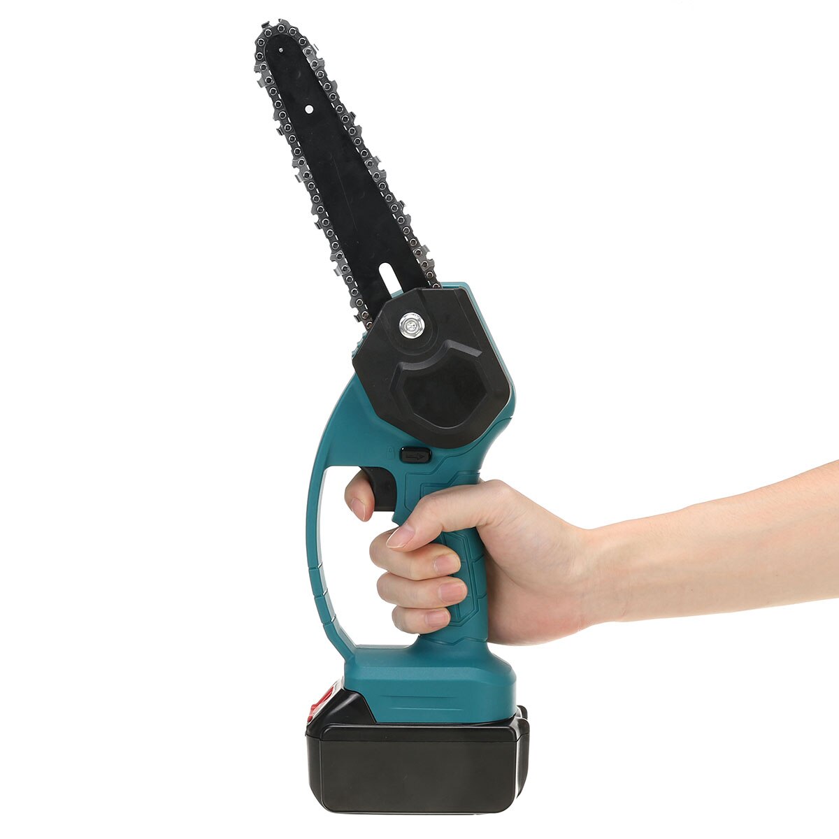 98/68V Mini Elektrische Kettingzaag 6 Inch Elektrische Kettingzaag Draagbare Elektrische Snoeizaag Elektrische Zagen Houtbewerking Met 1/2 Batterij