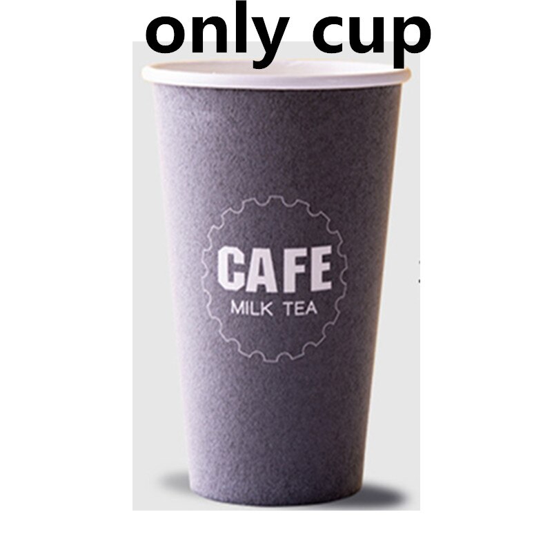 50 Stuks Dikker Schuim Wegwerp Koffie Cup 16Oz 500Ml Wedding Party Liefde Drinken Isolatie papier Cup Met Deksel: cup and lid2