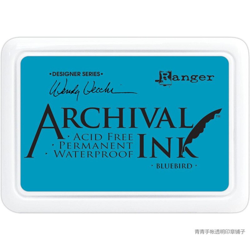 American original ranger stamp pad multicolor oily waterproof acrylic ink pad: bluebird