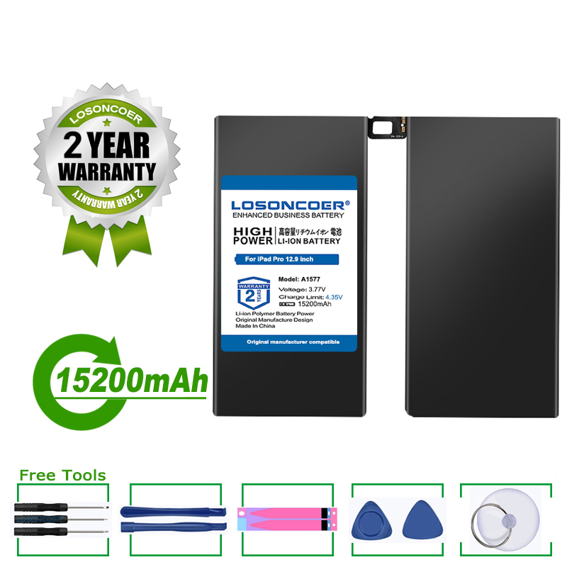 Losoncoer Batterij 12500Mah A1577 Tablet Batterij Voor Apple Ipad Pro 12.9 A1584 A1652 A1577