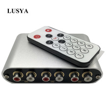 Lusya 3 Ingang 1 Uitgang/1 Ingang 3 Output RCA Audio-ingang Signaal Selector Remote Switch Voor Versterker met afstandsbediening D1-003