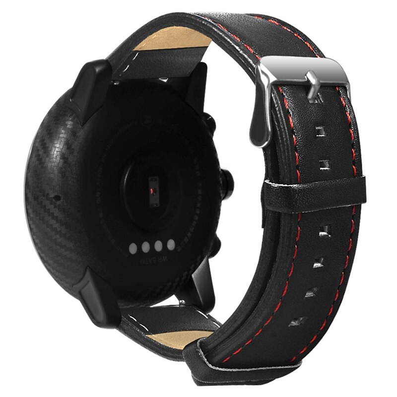 Correa de reloj YUEDAER 22MM para Xiaomi AMAZFIT Pace Stratos 2 Correa de cuero para Amazfit GTR 47 47MM pulsera suave