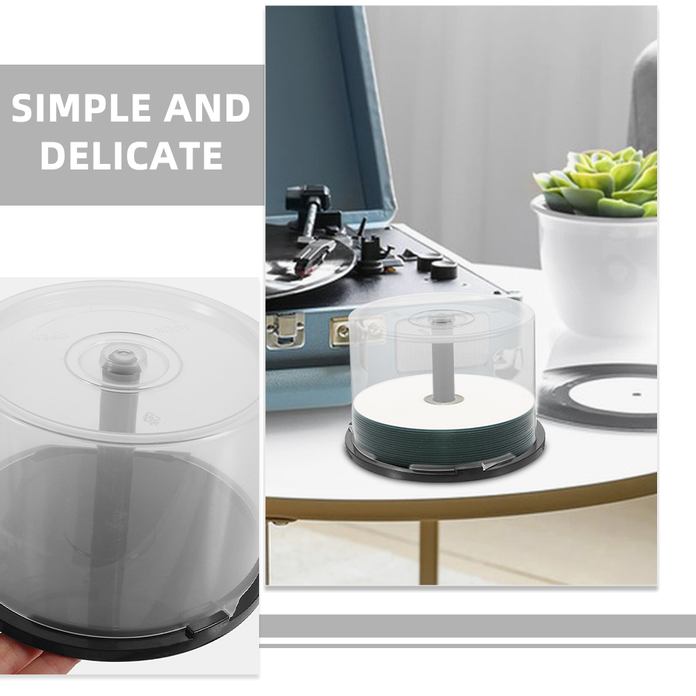 Cubo de almacenamiento de Cds, soporte de exhibición de almacenamiento de discos de plástico, soporte de almacenamiento de discos compacto, caja de almacenamiento de cd, unidades de almacenamiento de cd