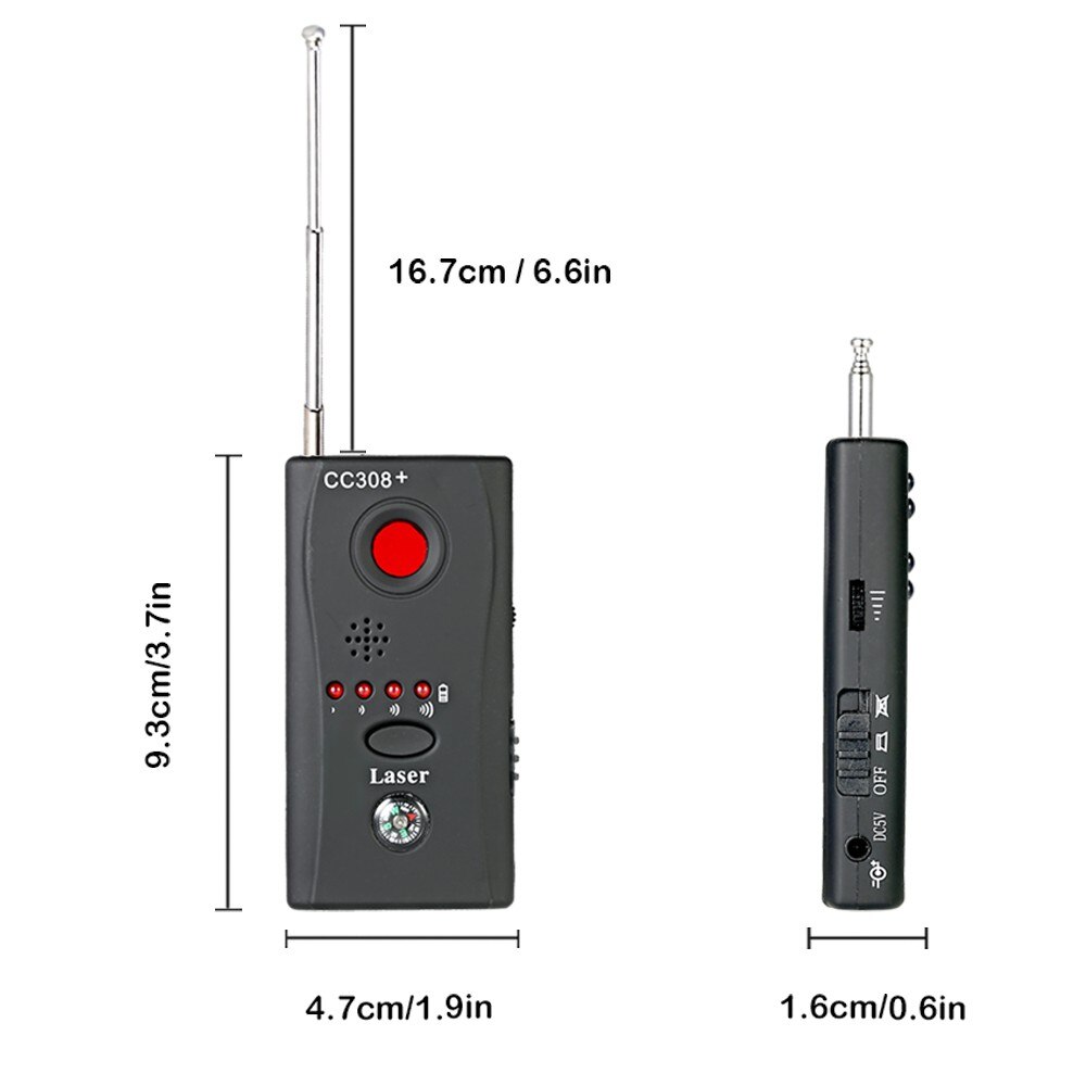 Multi-functional Full-range RF Wireless Signal Radio Detector Camera Auto-detection Tracer Finder Adjustable Sensitivity