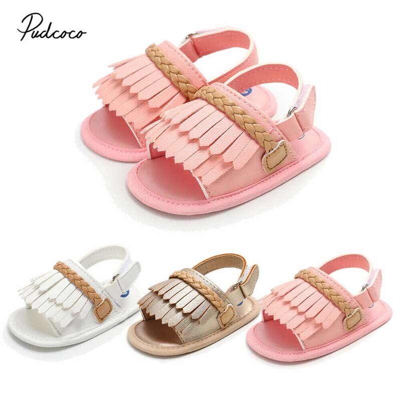 Brand Baby Kid Girl Tassels Shoes Sandles Summer Baby Shoes Infant Prewalker Princess Newborn 0-18M