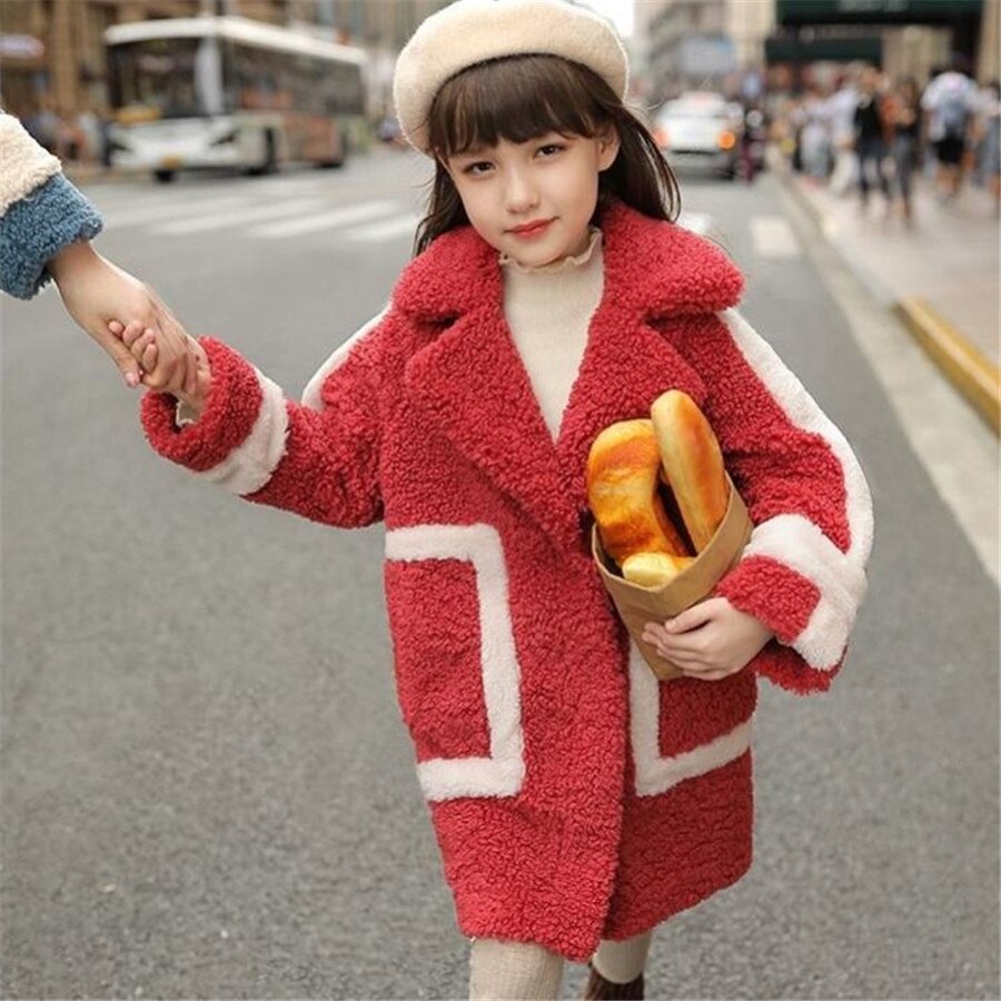 Kinderen herfst winterjas lamswol fluwelen parka's babymeisjes warme jas dikke kindermeisjes bovenkleding kleding 4-14 jaar: 10
