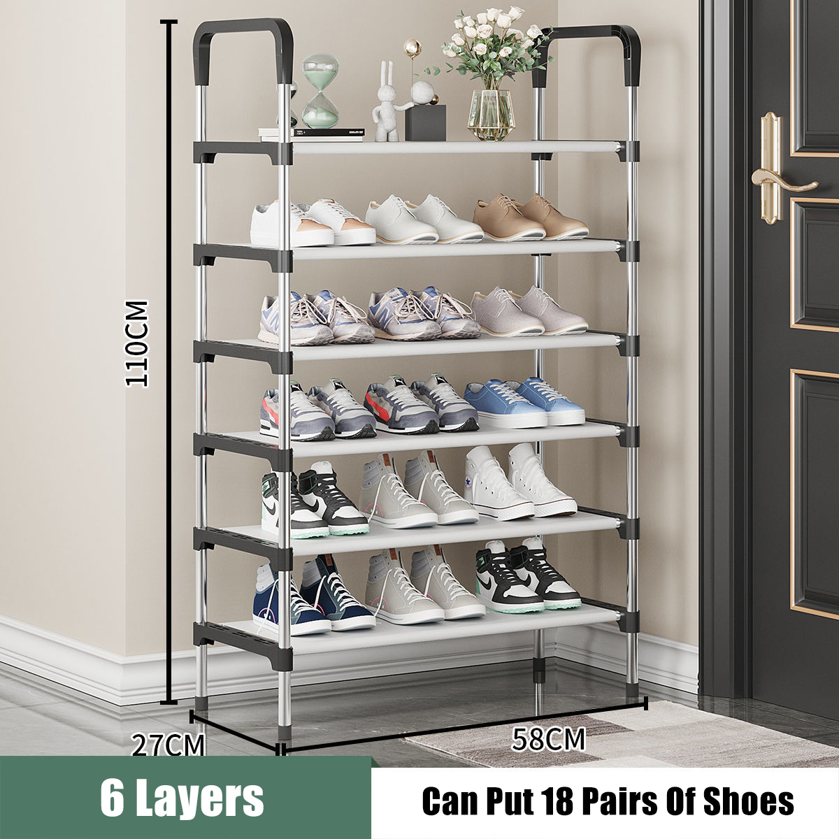 Simple Shoe Rack Metal Shoe Shelf Living Room Spac... – Grandado
