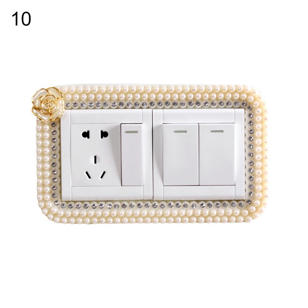 Autocollant de commutateur de Style européen, sans poinçon, en plastique, pour prise murale, pour maison: 10