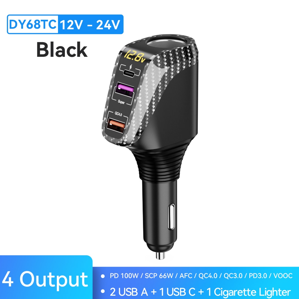 Asome Technik usb Auto ladegerät mit 90w zigaretten anzünder erweiterungs anschluss pd scp fcp schnell ladung für iphone samsung huawei