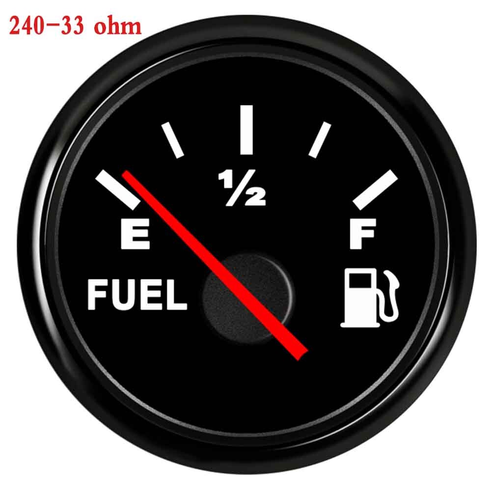 52mm Fuel Level Gauge 0~190 ohm 240~33 ohm Waterproof Oil Level Gauge Meter For Universal Boat Car Truck Marine: BN 240-33Ohm