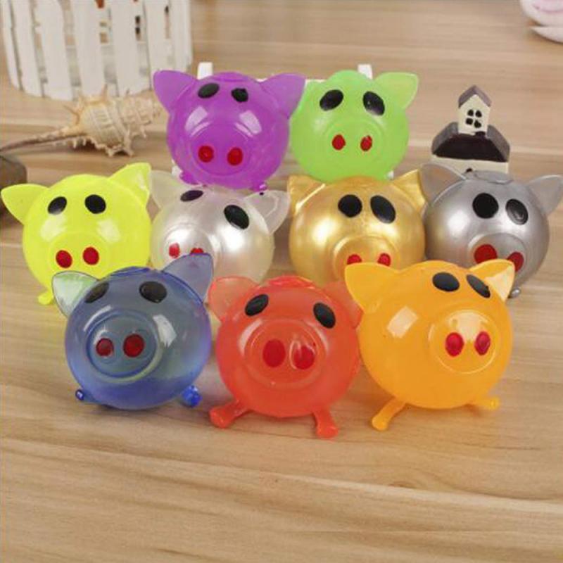 1Pcs Jello Pig Leuke Anti Stress Fidget Splat Water Varken Bal Vent Speelgoed Ontluchting Sticky Pig Squishy Antistress Relief grappige