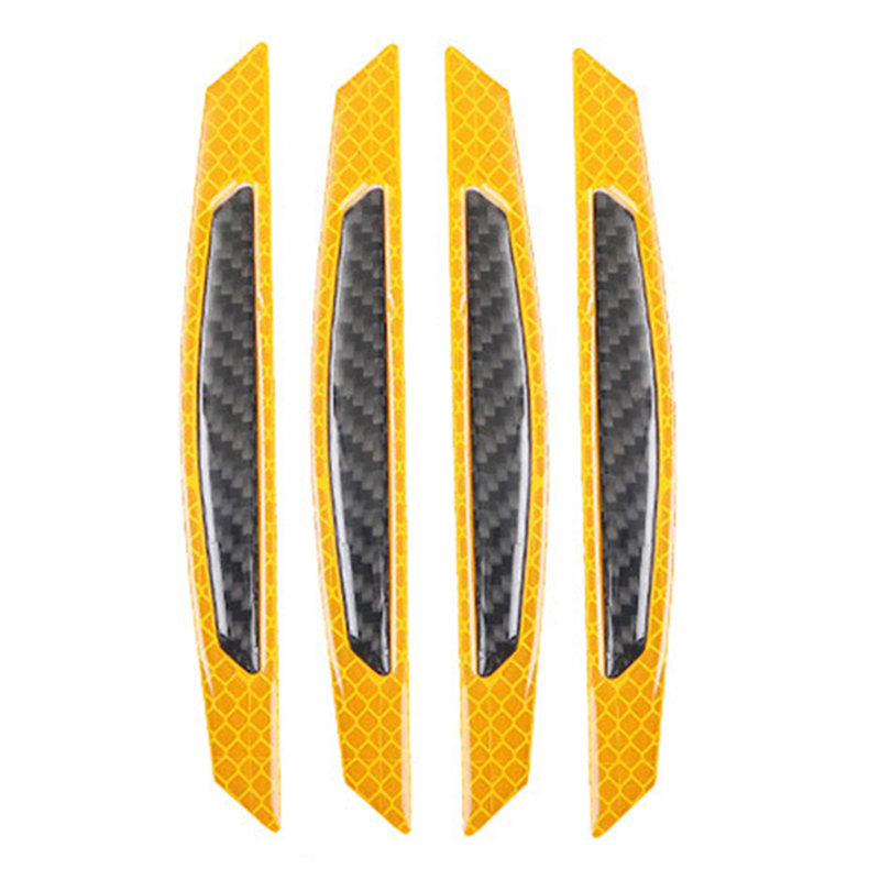 4 stks/set Auto Auto Veiligheid Reflecterende Tape Rijden Veiligheid Sticker 2 soorten Deur Anti-collision Waarschuwing Reflecterende Strips Accessoires: 06
